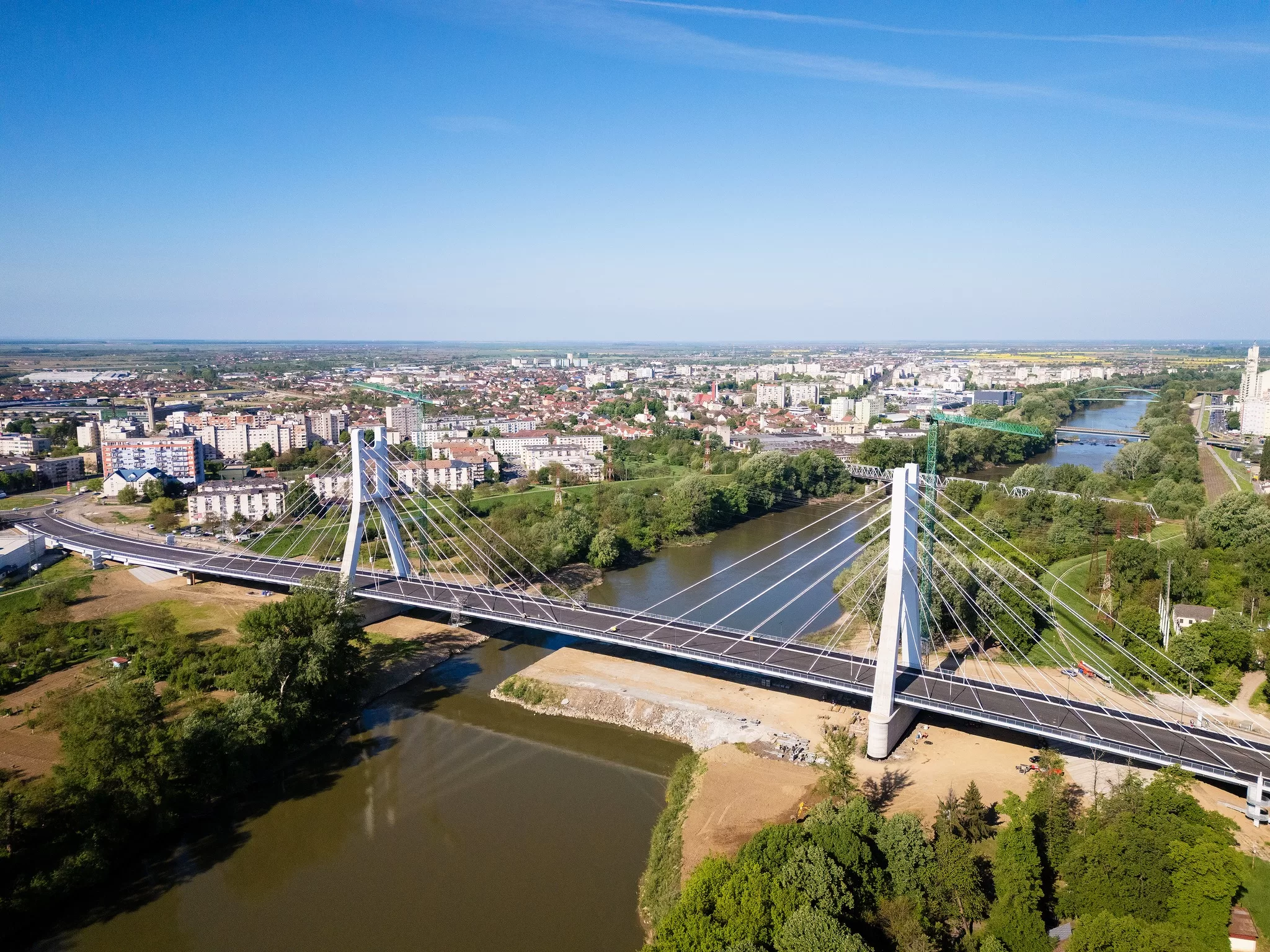 , Podul Transilvania/Erdély híd, cel mai spectaculos pod rutier construit în ultimii ani în nord-vestul României, a fost inaugurat la Satu Mare, TransilvaniaTV.ro