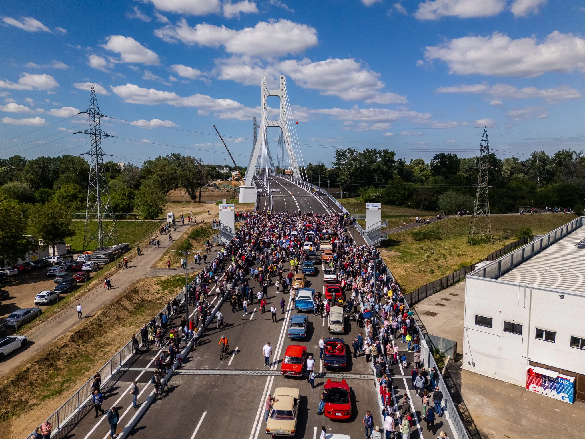 , Podul Transilvania/Erdély híd, cel mai spectaculos pod rutier construit în ultimii ani în nord-vestul României, a fost inaugurat la Satu Mare, TransilvaniaTV.ro