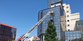 Exercițiu de intervenție al pompierilor zălăuani la sediul ANAF